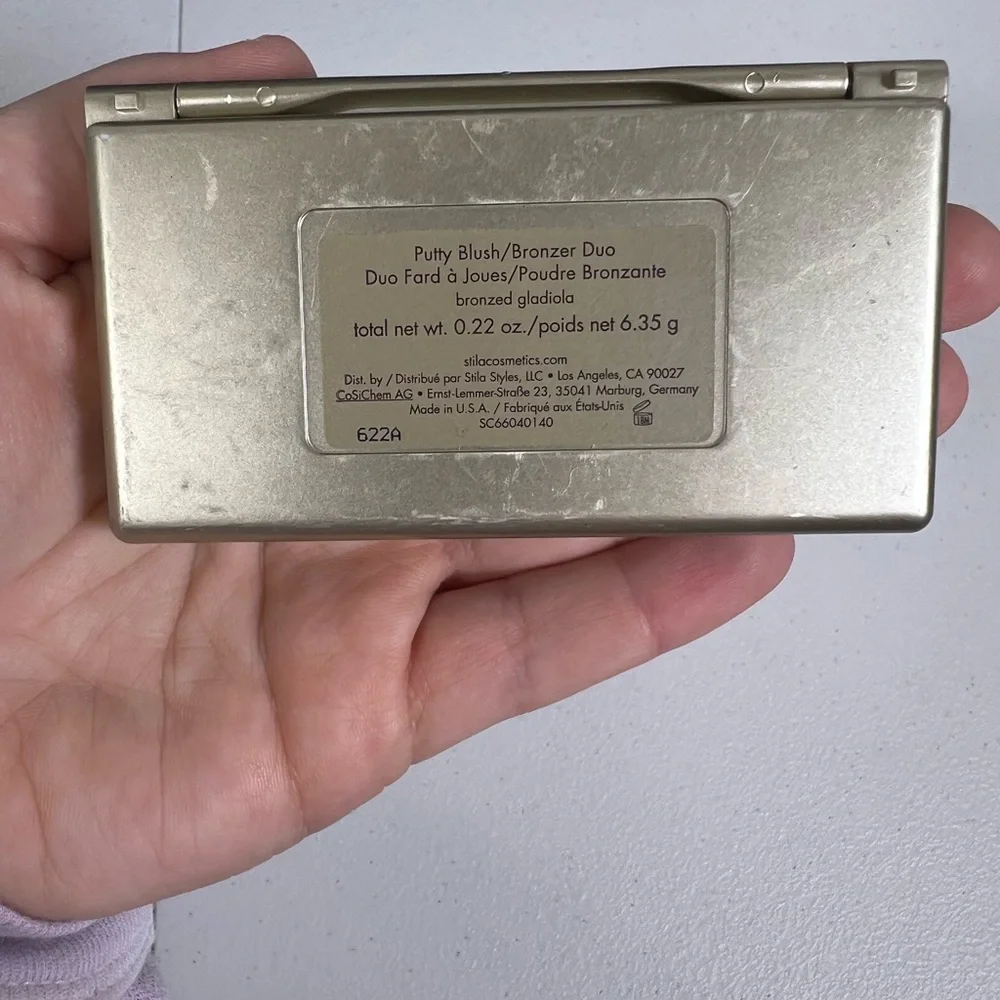 Stila Cosmetics Putty Bronzer‎ Blush Duo w/ Sun-kissed Bronze Lip Cheek Stick